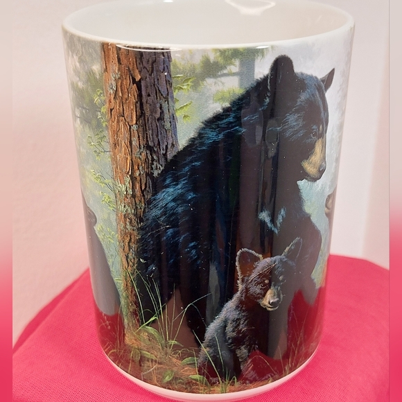 Bear and Cubs Coffee Mug 16 oz NWOT Made in Thailand - Picture 2 of 7